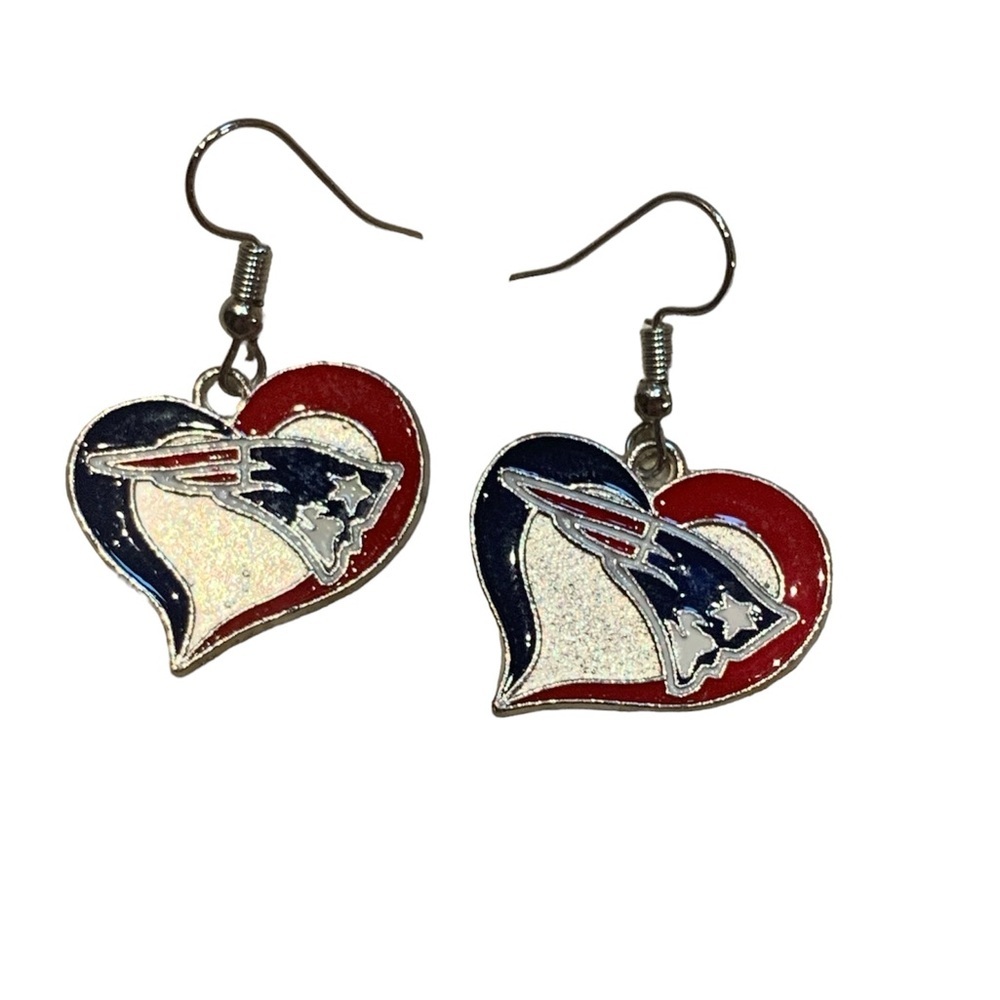 New England Patriots earrings football NFL lightweight